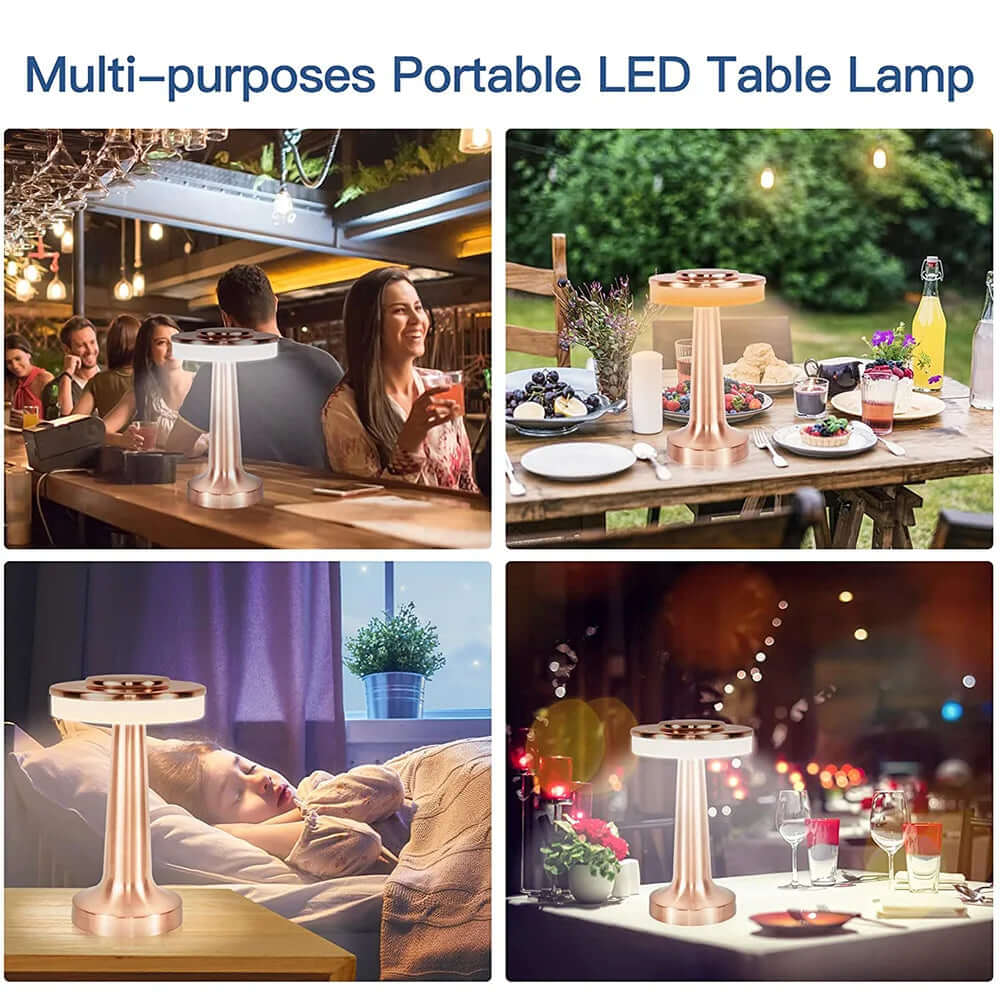 Trådløs LED Bordlampe, Genopladelig