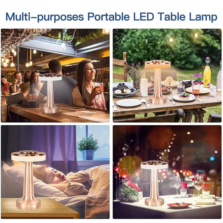 Trådløs LED Bordlampe, Genopladelig