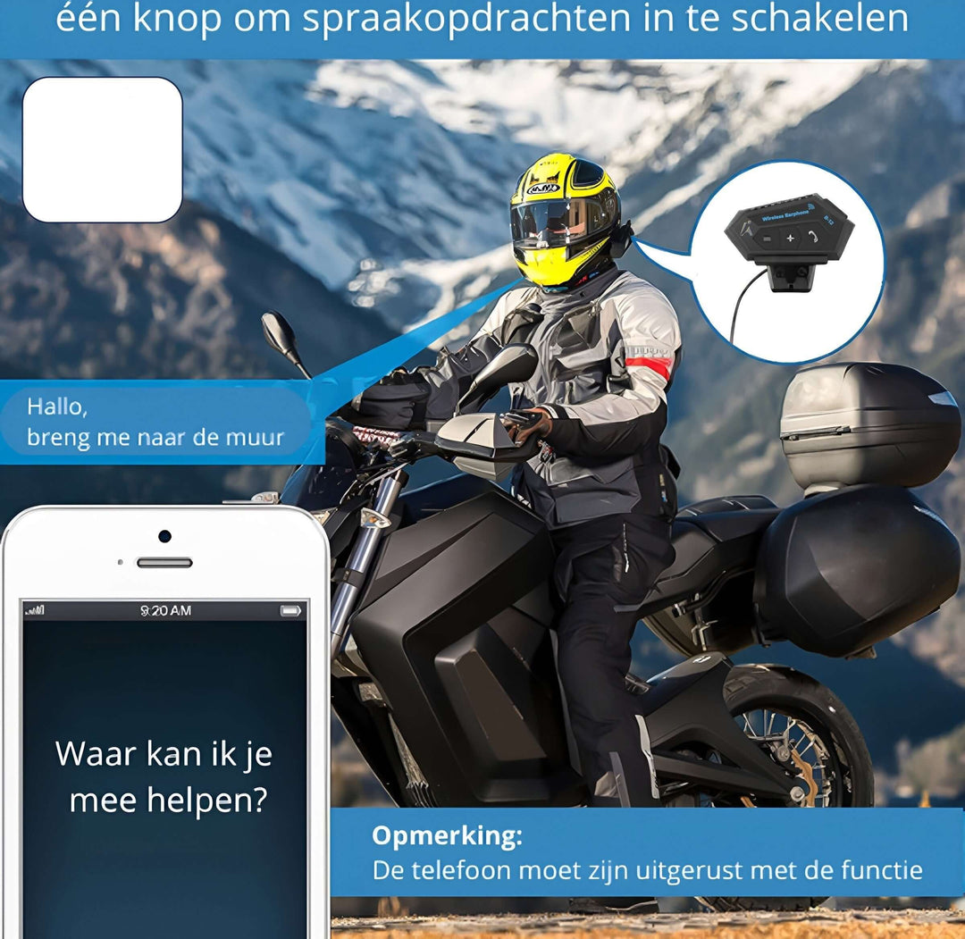 Trådløst Motorcykelhjelm Headset
