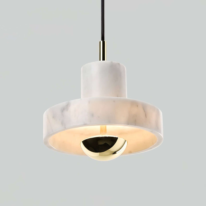 Marmor Pendellampe med Integreret LED-Lys