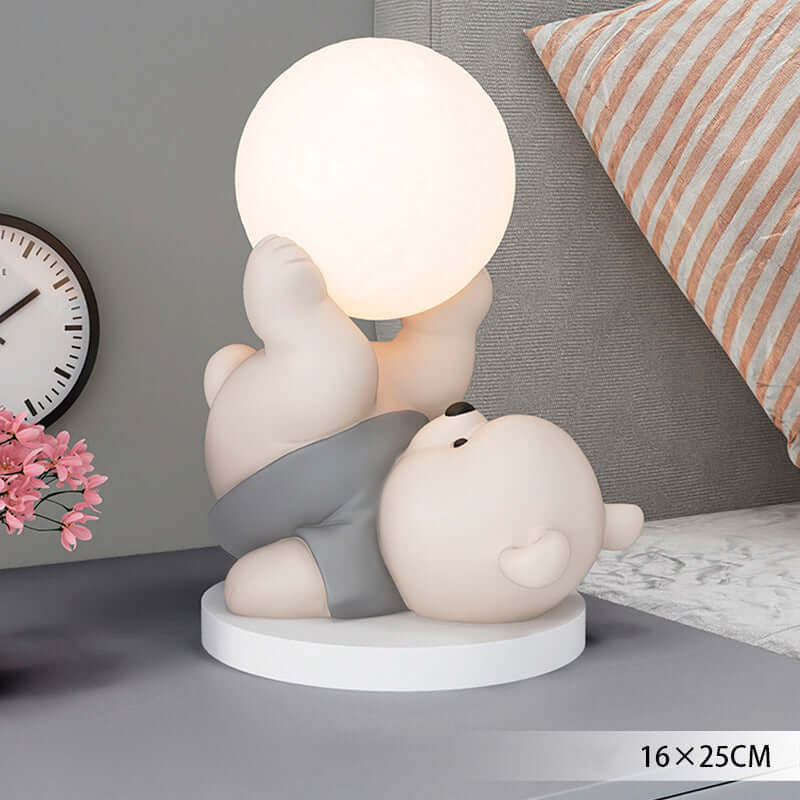 LED Nattelampe Teddybjørn Månelampe