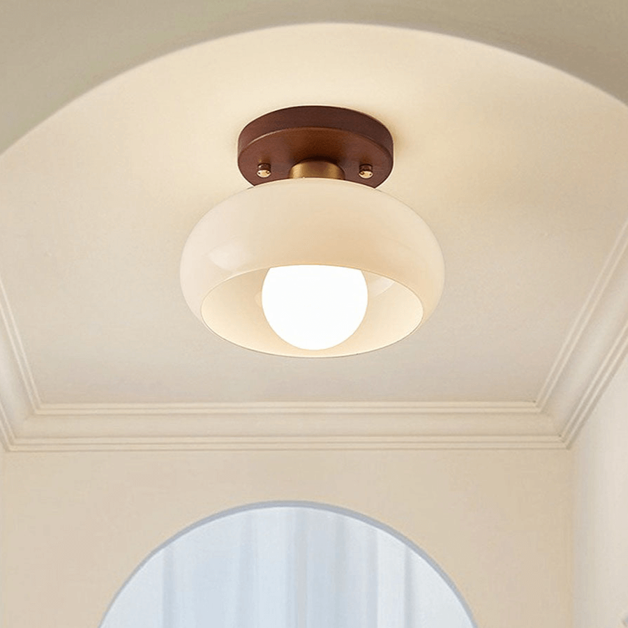 Vintage Hvid Lille Loftslampe til Entré