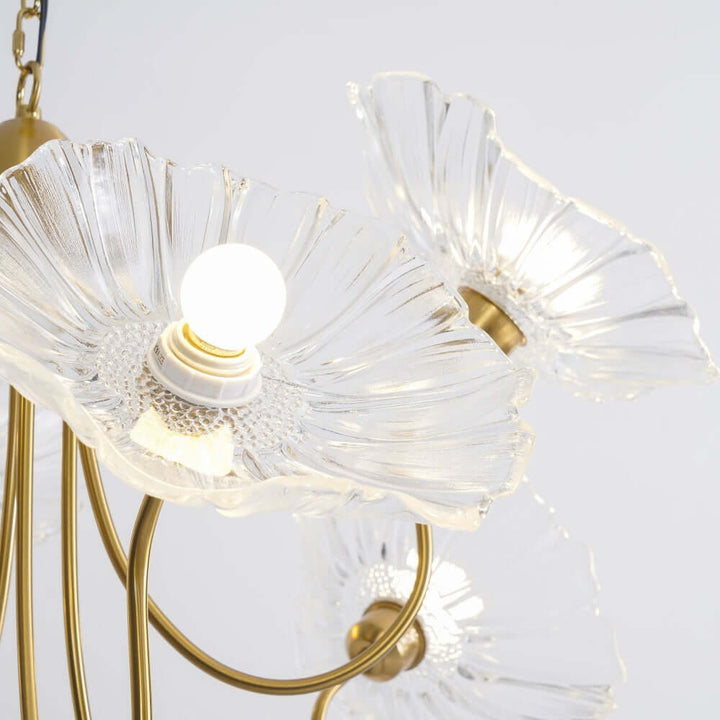 Moderne Glas Lysekrone med Lotusblomst Design