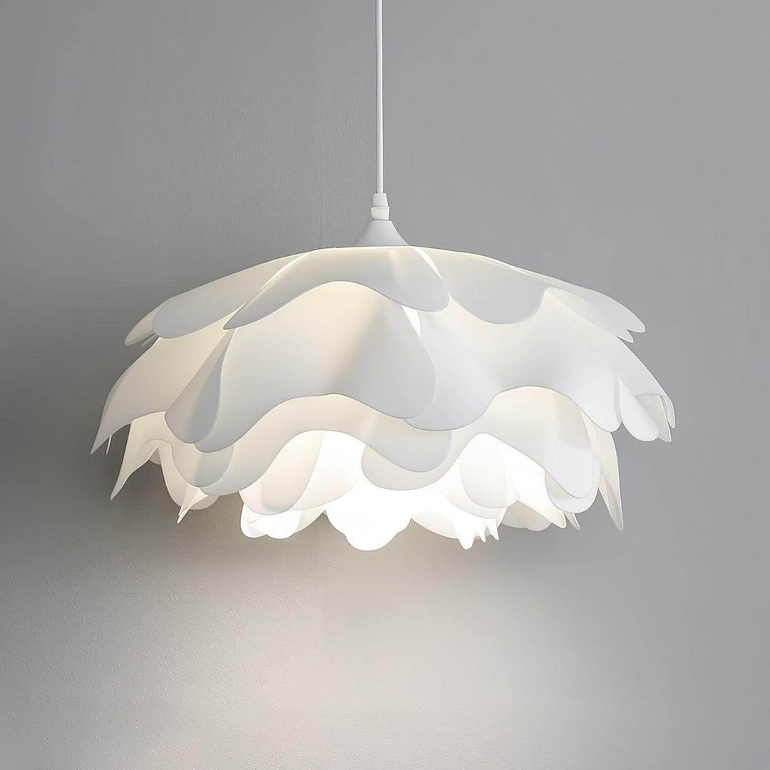 Hvid blomster LED pendellampe