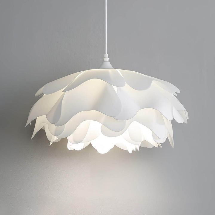 Hvid blomster LED pendellampe