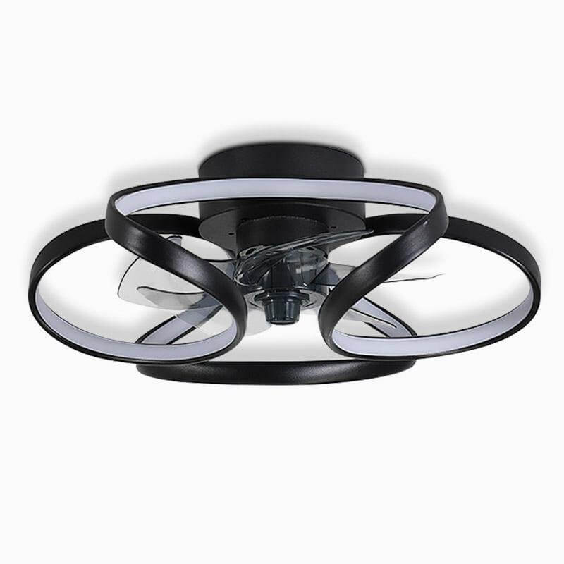 Moderne LED Loftsventilator med Blomsterdesign