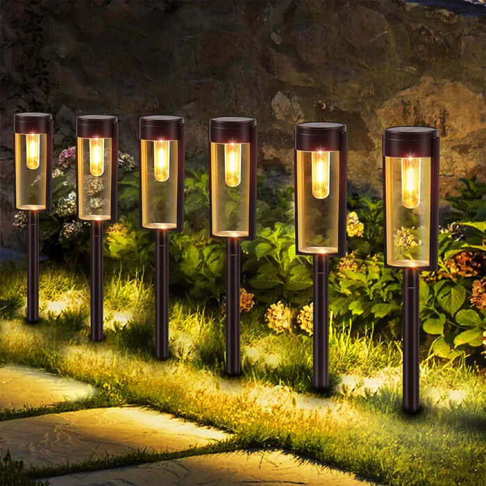 Soldrevne Havebelysning, 6-pak LED Udendørs Sti