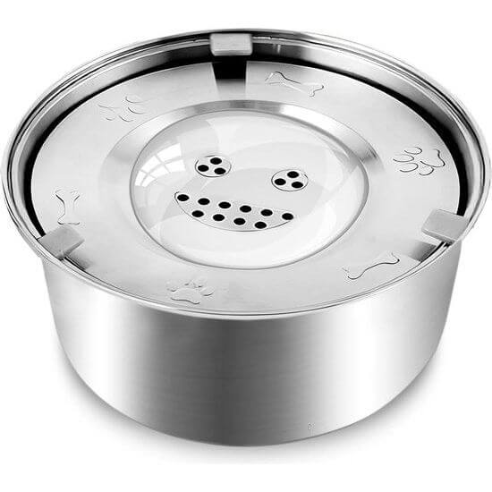 Anti-spild hundevandskål i rustfrit stål 3L