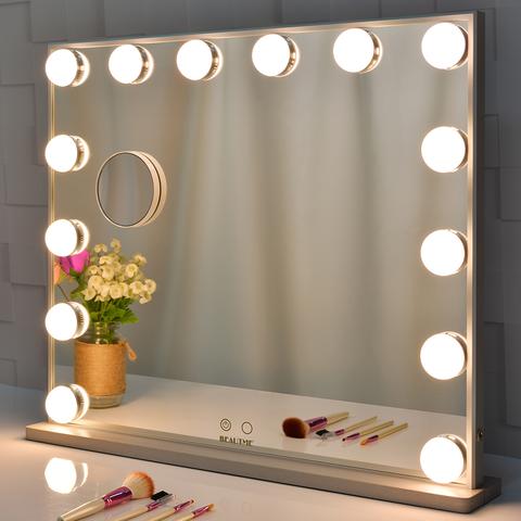 Dæmpbare LED-lamper til make-up-spejle, energibesparende med tre lystilstande for præcis make-up derhjemme.