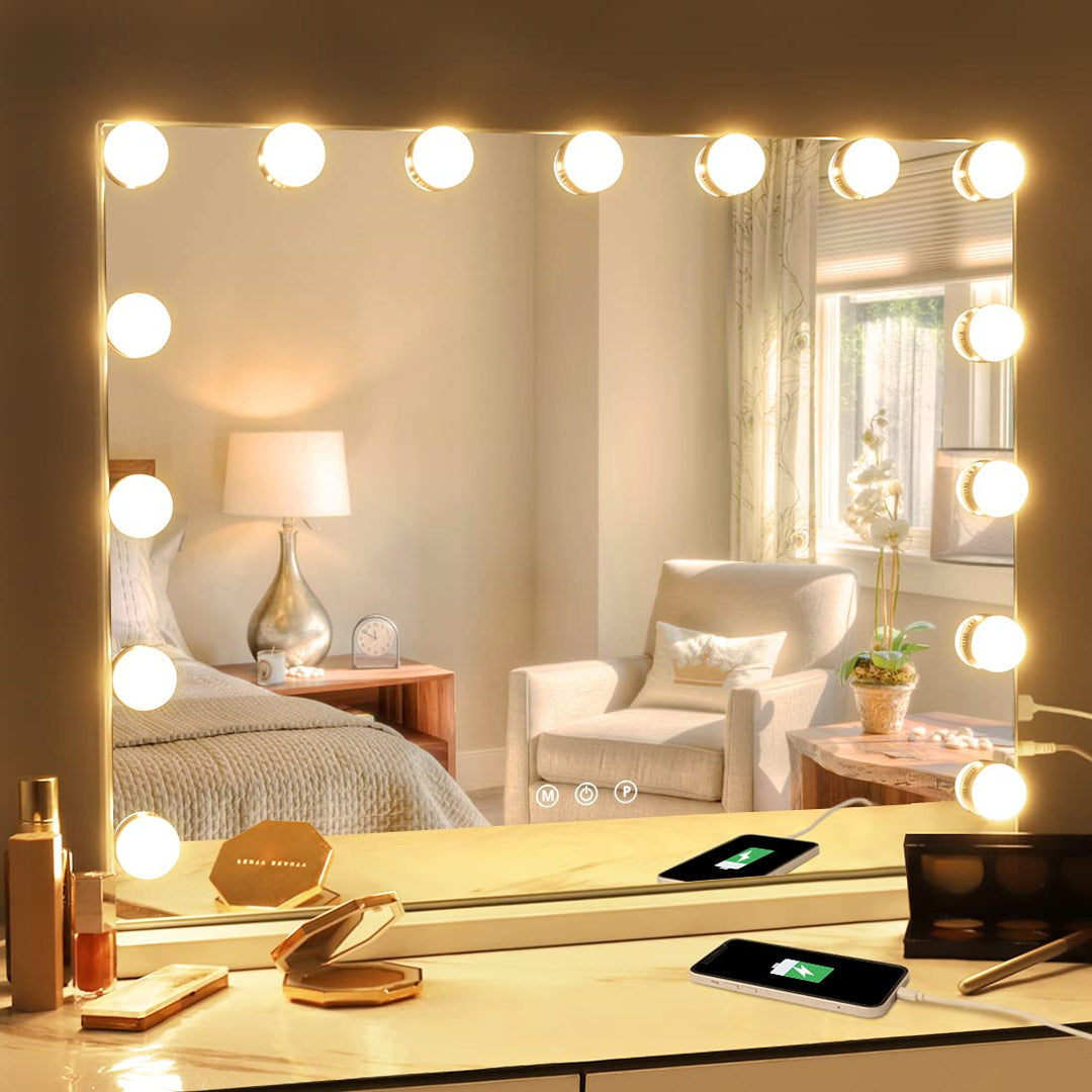 Dæmpbare LED-lamper til make-up-spejle, energibesparende med tre lystilstande for præcis make-up derhjemme.