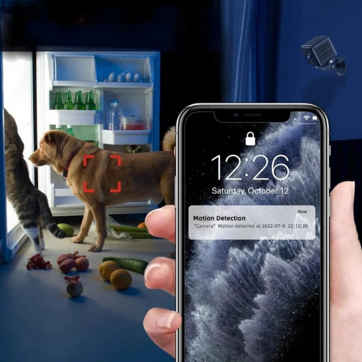 1080P HD diskret indendørs overvågningskamera. Trådløst WiFi kamera til hjemmesikkerhed.