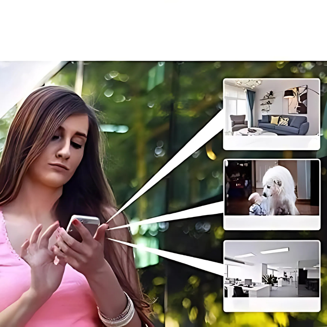Hjemmesikkerhed med diskret WiFi overvågningskamera. 1080P HD trådløst mini kamera.