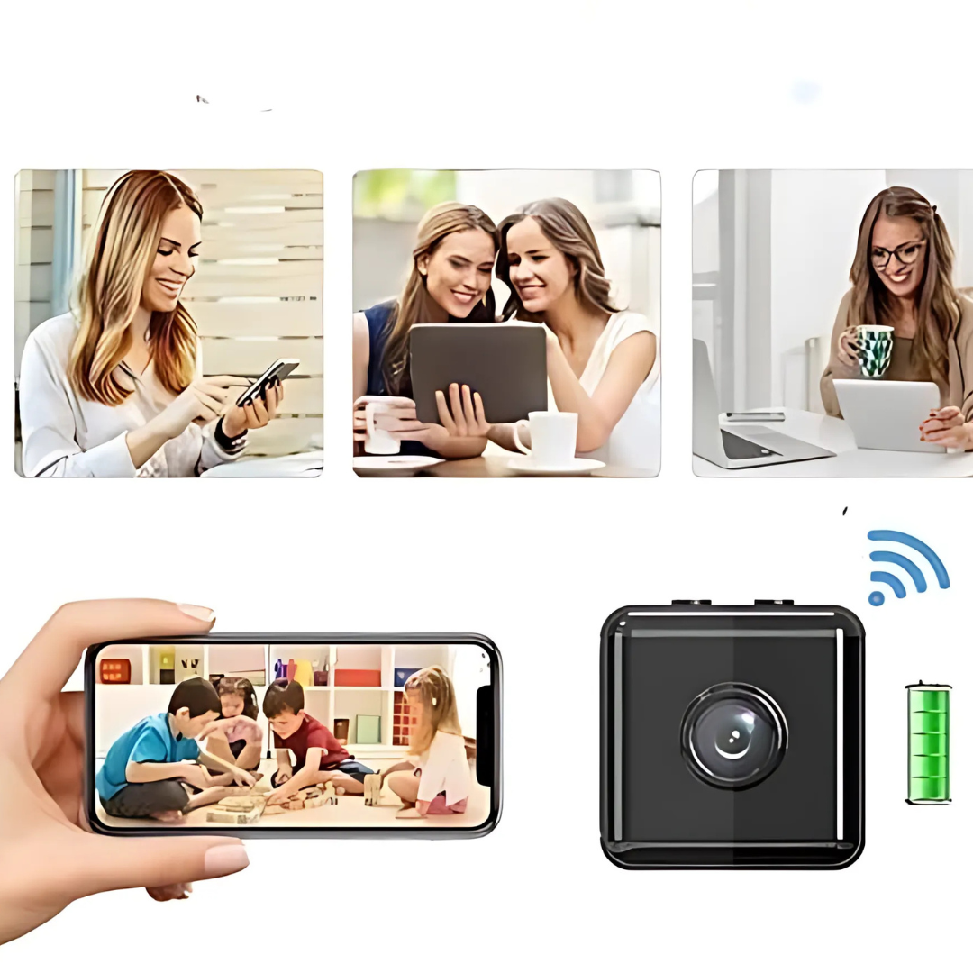 Skjult 1080P HD overvågningskamera med WiFi. Trådløst minikamera til hjemmets sikkerhed.