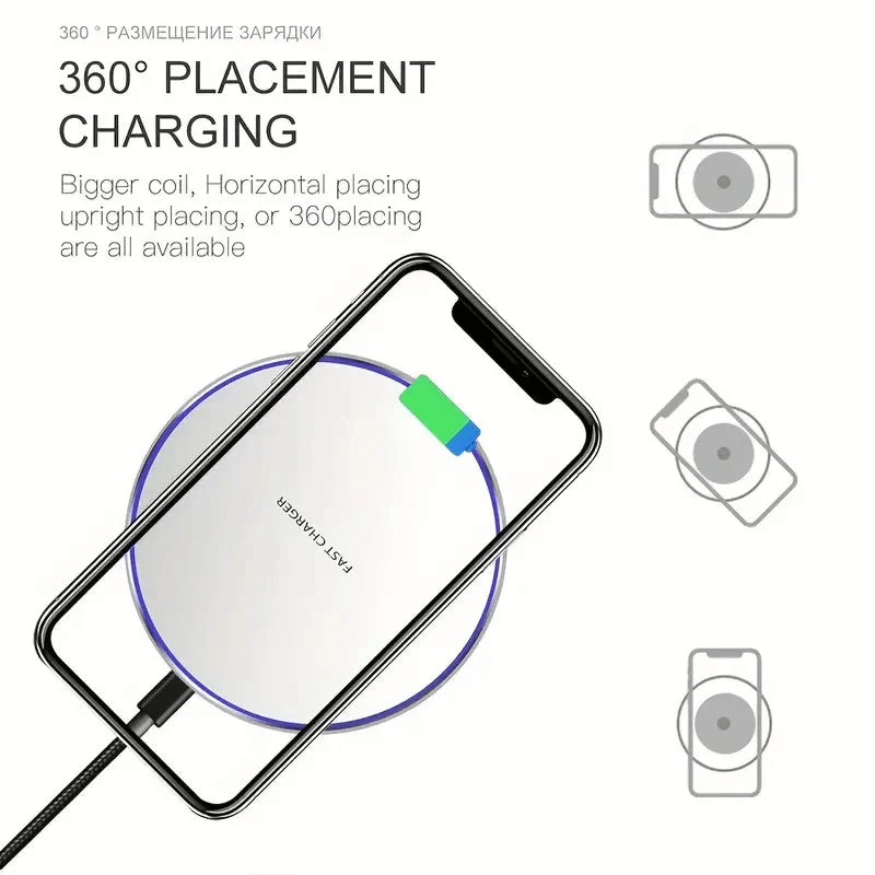 Kompakt 30W Trådløs Oplader til Smartphones