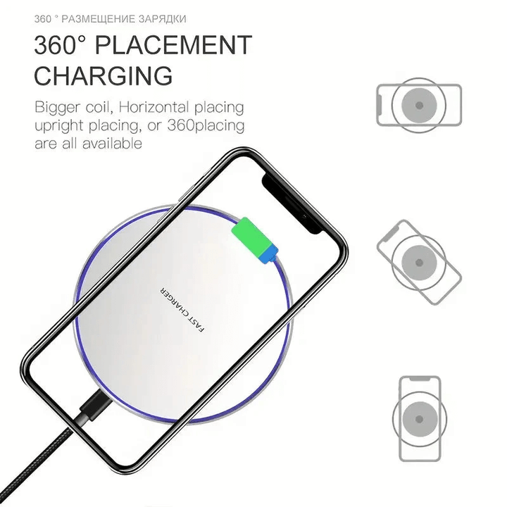 Kompakt 30W Trådløs Oplader til Smartphones
