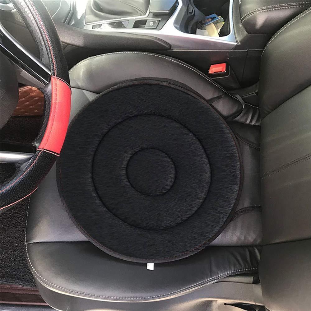 Drejbart sædepude med 360° rotation, ergonomisk memory skum for optimal siddekomfort i bil og hjem.