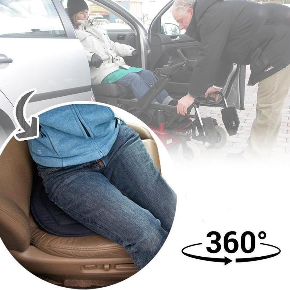 Unisex drejbart sædepude i sort, ideel til rejser. Ergonomisk design sikrer komfort og støtte overalt.