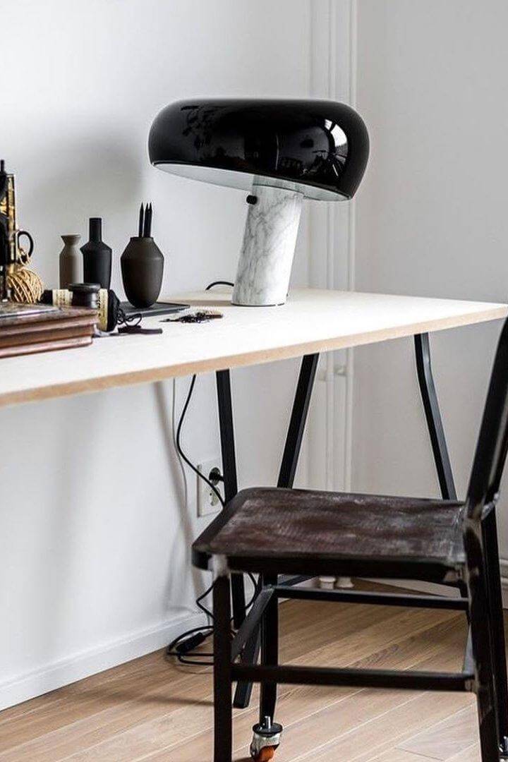 Designer Bordlampe i Marmor