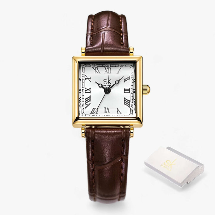 Kvinders firkantet armbåndsur - moderne og elegant