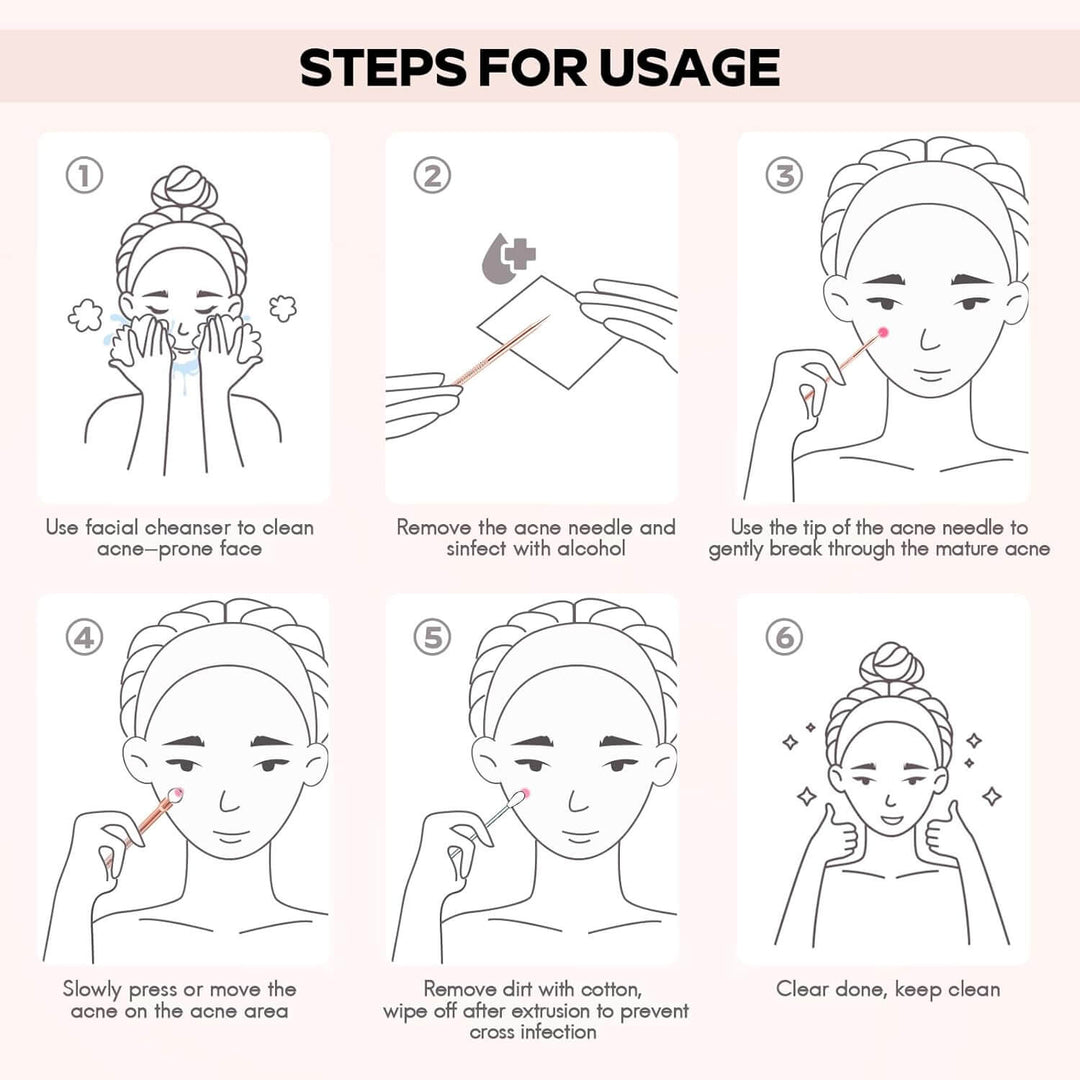 Fjernelse af hudorme og urenheder, professionelt sæt