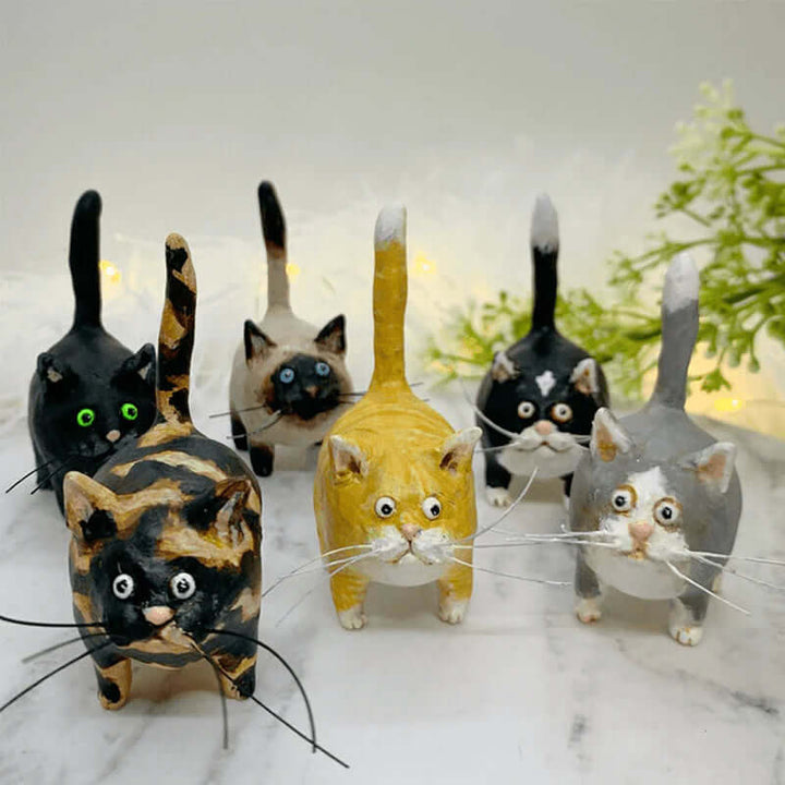 Håndlavet juletræsornament med kat