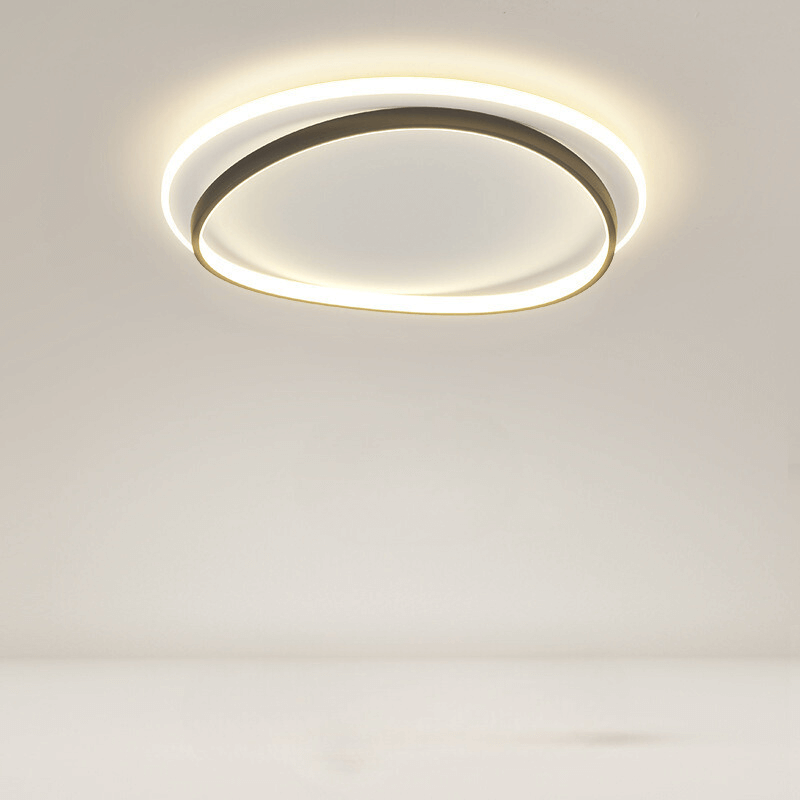Minimalistisk LED loftlampe i sort-guld