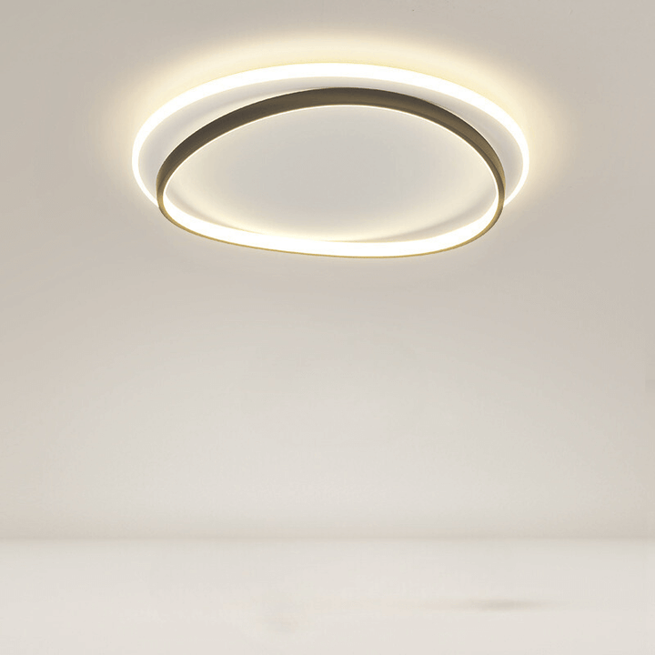 Minimalistisk LED loftlampe i sort-guld