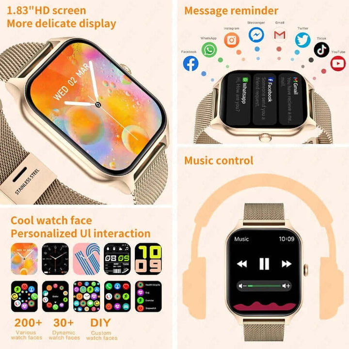 Elegant Smartwatch til Kvinder - Aktivitetstracker