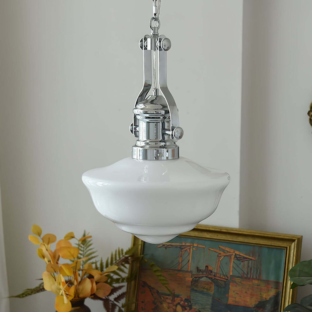 Elegant Pendel Lys i Glas & Metal
