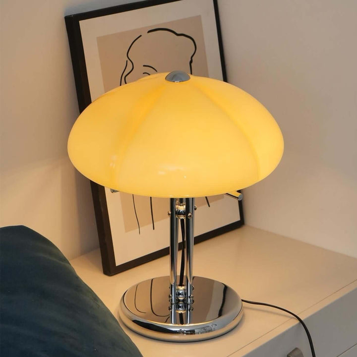Svamp Design Bordlampe Glas Ravfarvet