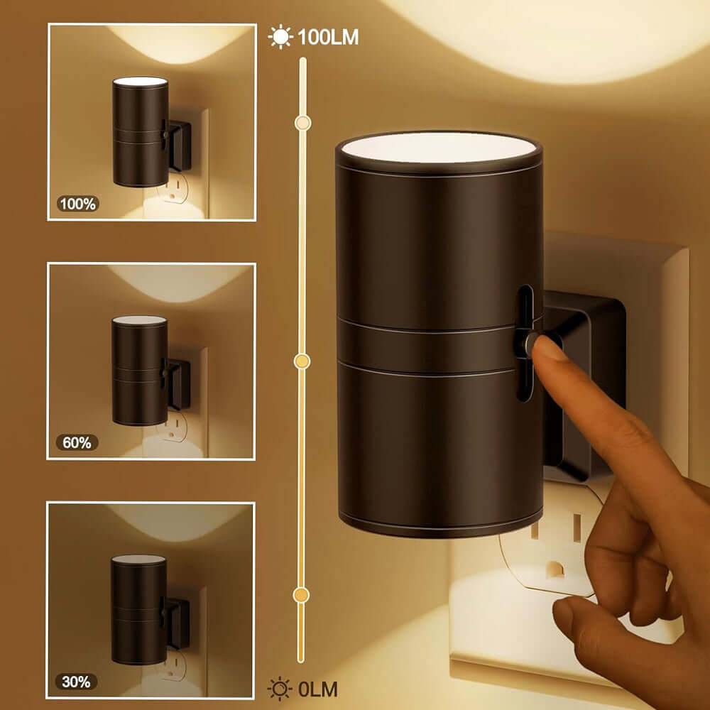 LED-natlys med sensor, varmt hvidt