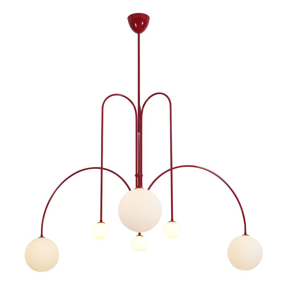 Elegant Glas & Metal Pendel Lampe