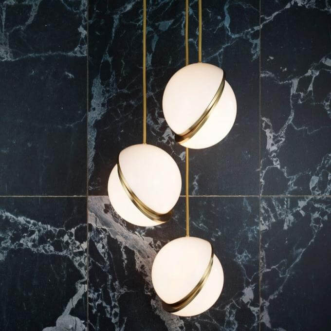 Måneformet Pendellampe i Moderne Design