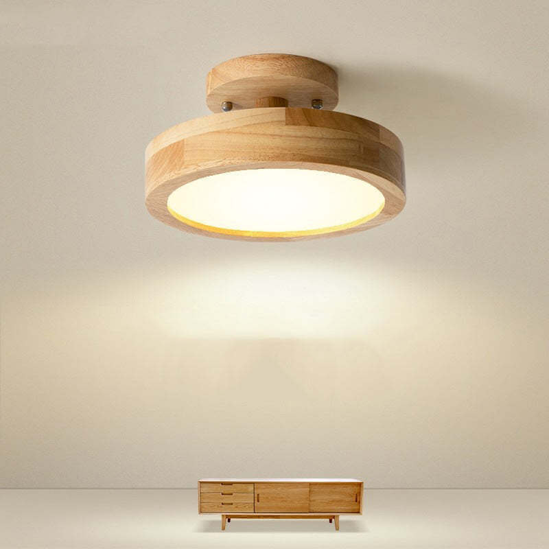 Dæmpbar LED Loftlampe i Trædesign