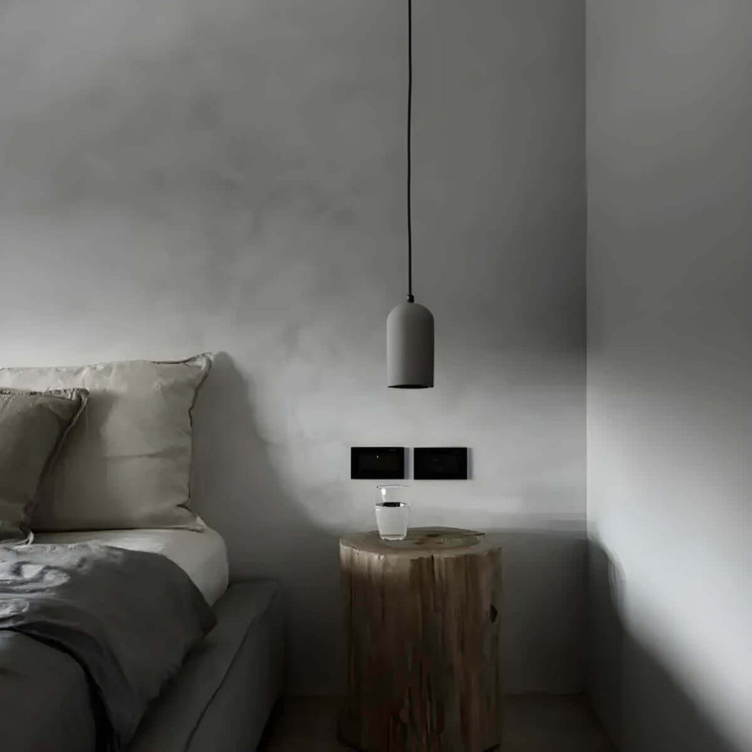 Minimalistisk beton pendellampe til stuen
