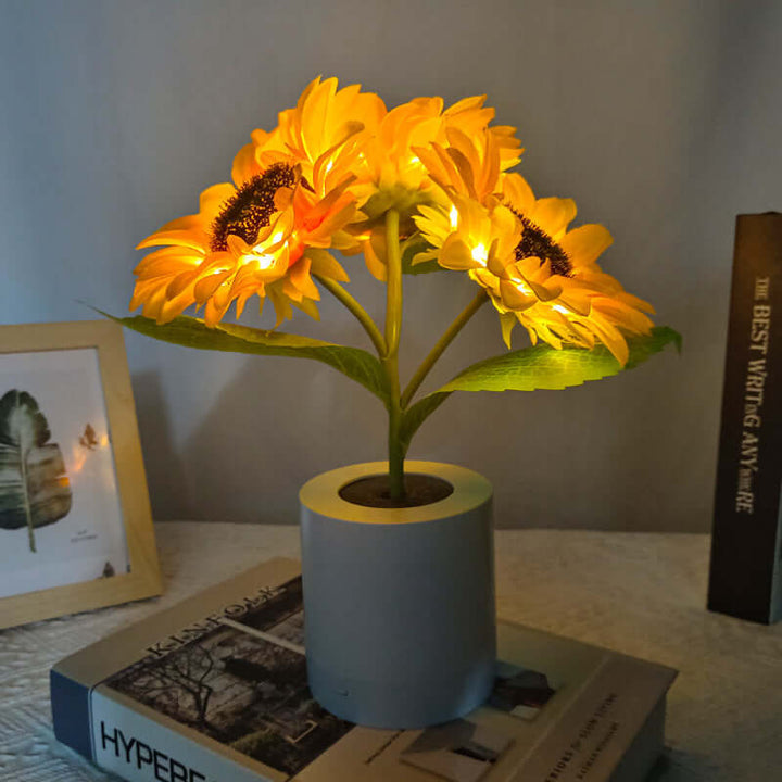 LED Solsikkelampe Stemningslys Dekolampe