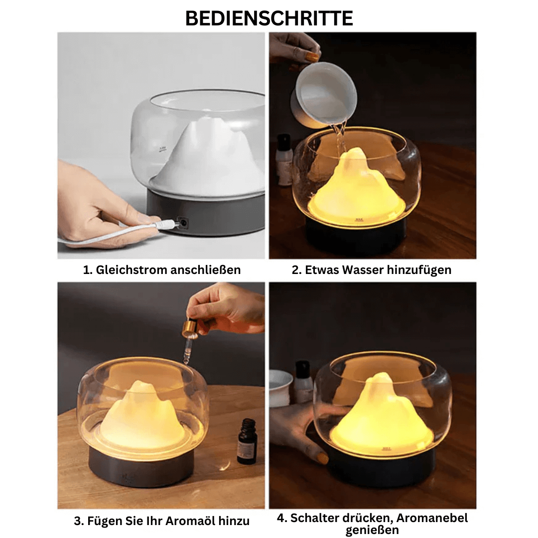 Aromadiffuser med LED og Ultralyd Luftfugter