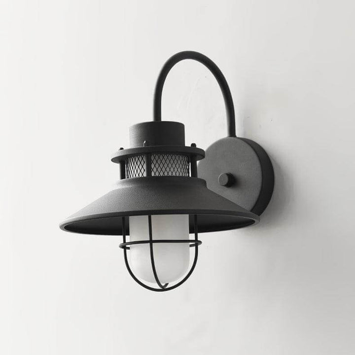 Industriel udendørs væglampe af metal og glas IP65