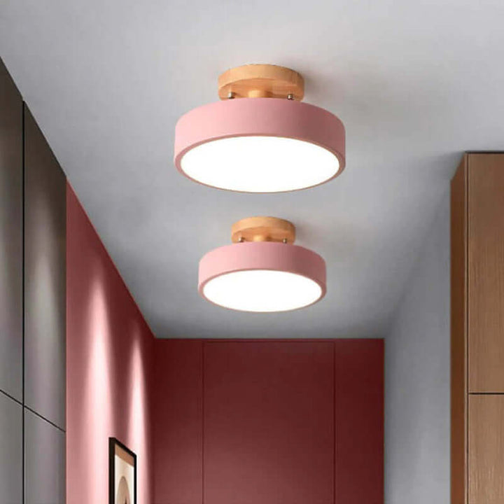 Dæmpbar LED Loftlampe i Trædesign