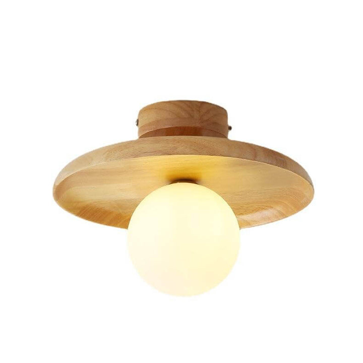 Japansk Loftslampe i Trædesign