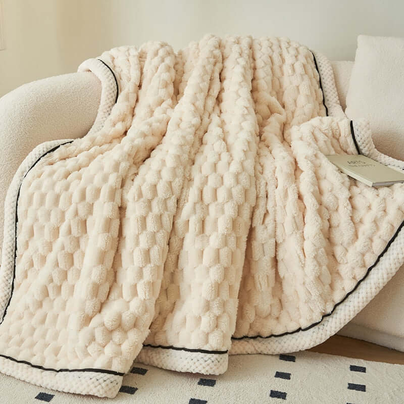 Ultra-blødt og varmt flannel-fleece tæppe