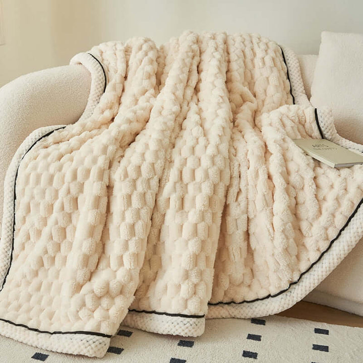 Ultra-blødt og varmt flannel-fleece tæppe