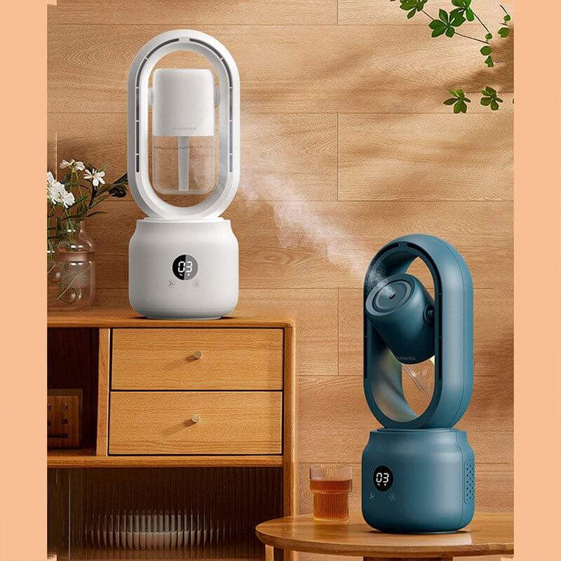 Bærbar Ventilator med Luftbefugter & Natlys