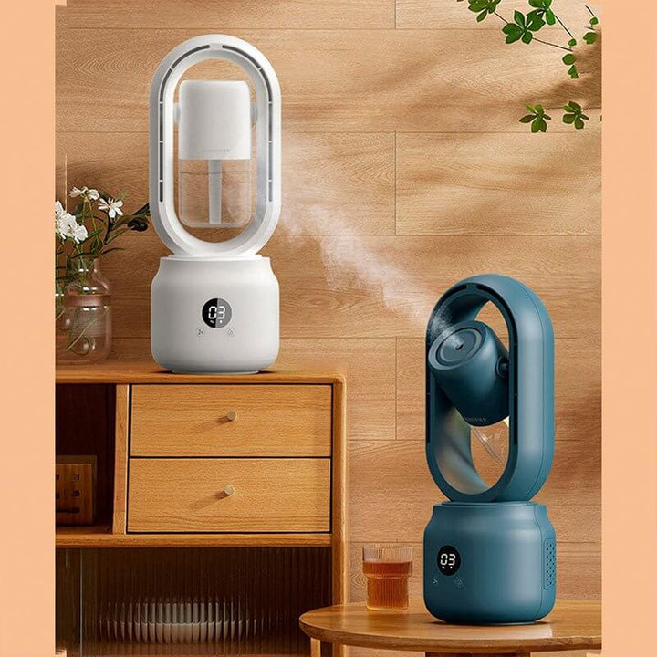 Bærbar Ventilator med Luftbefugter & Natlys