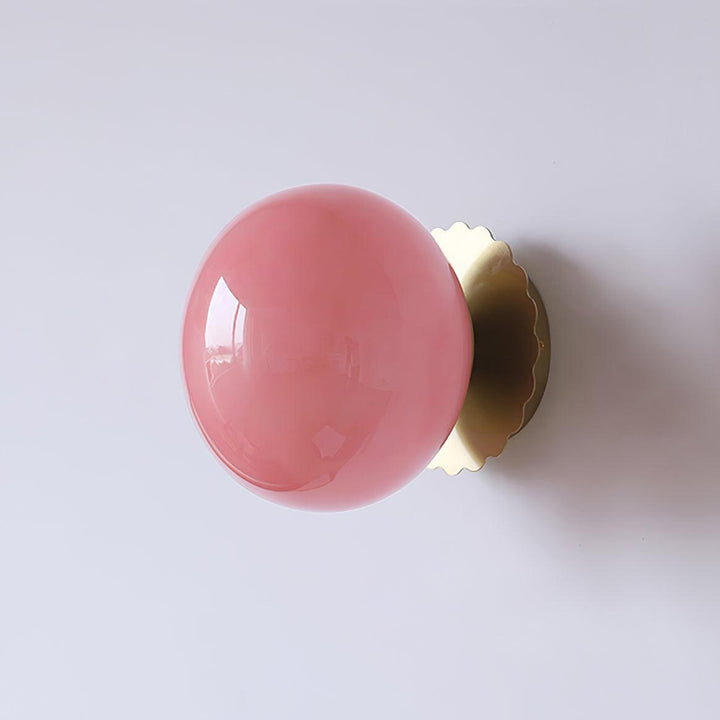 Moderne væglampe i rosa glas