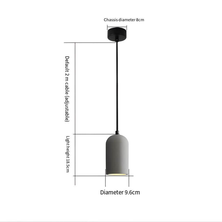 Minimalistisk beton pendellampe til stuen