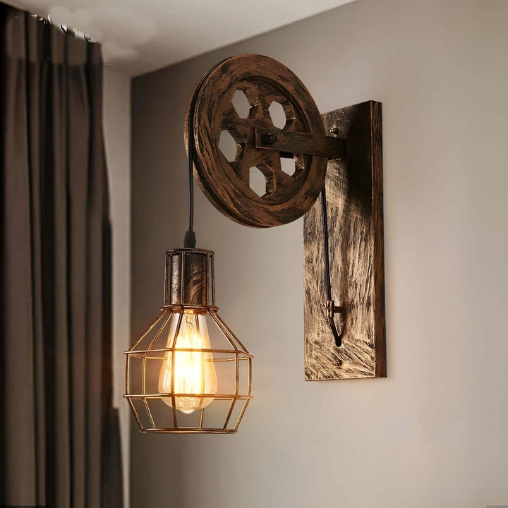 Vintage industriel LED væglampe