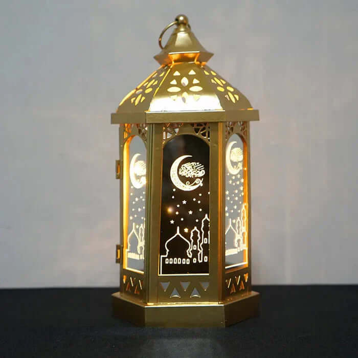 Unisex Ramadan Bordlampe Metal Lanterne Stemningslys