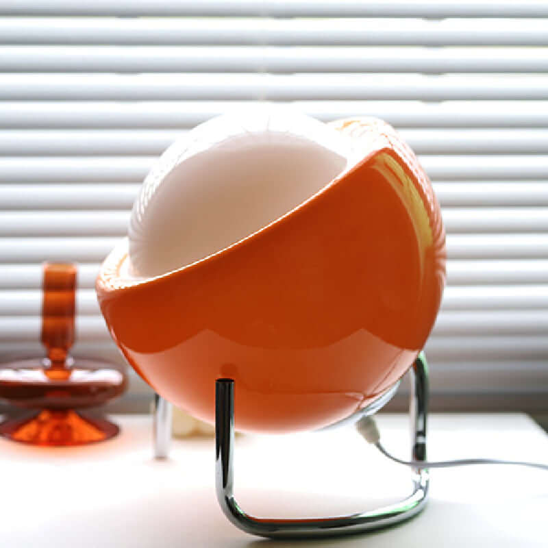 Retro Bauhaus bordlampe i glas-sten LED