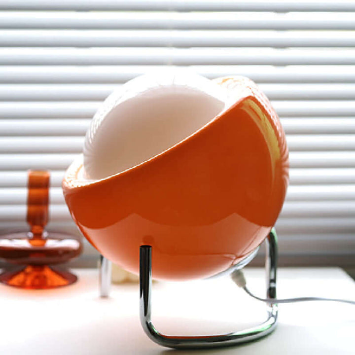 Retro Bauhaus bordlampe i glas-sten LED